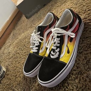 Vans with flames